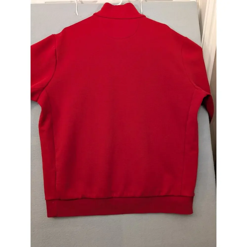 Polo Ralph Lauren Men’s Pullover Sweater Size XL Quarter Zip Red Cotton